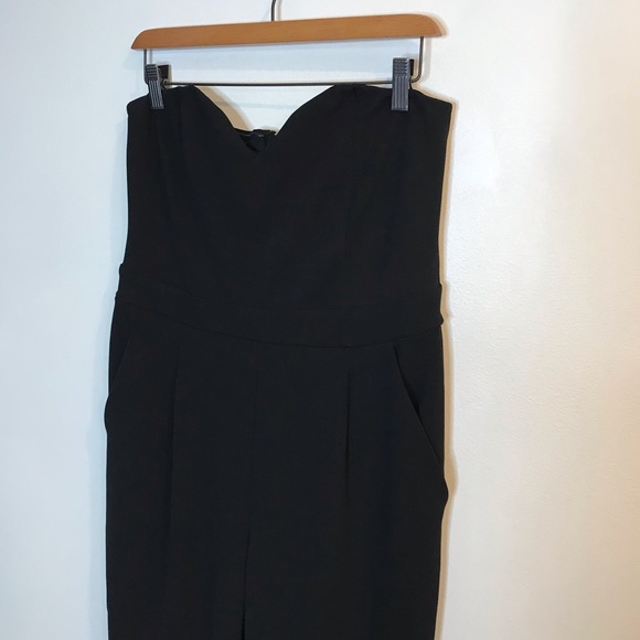 Express Sweetheart Neckline Jumpsuit Black 12 L - Picture 5 of 9